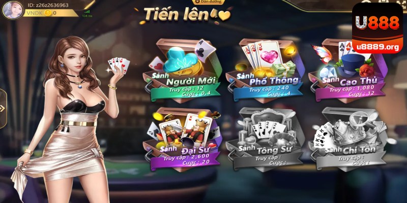 Phong phú sảnh chơi cho thành viên chinh phục Tiến Lên đổi thưởng